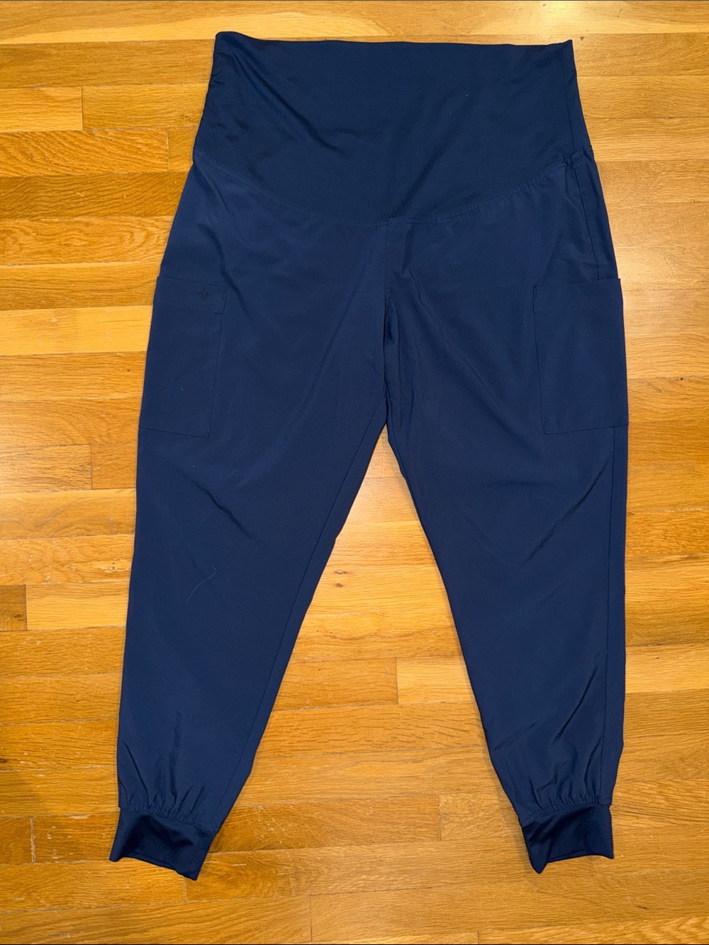 Med Couture Maternity Navy Blue Women's Cargo Jogger Scrub Pants